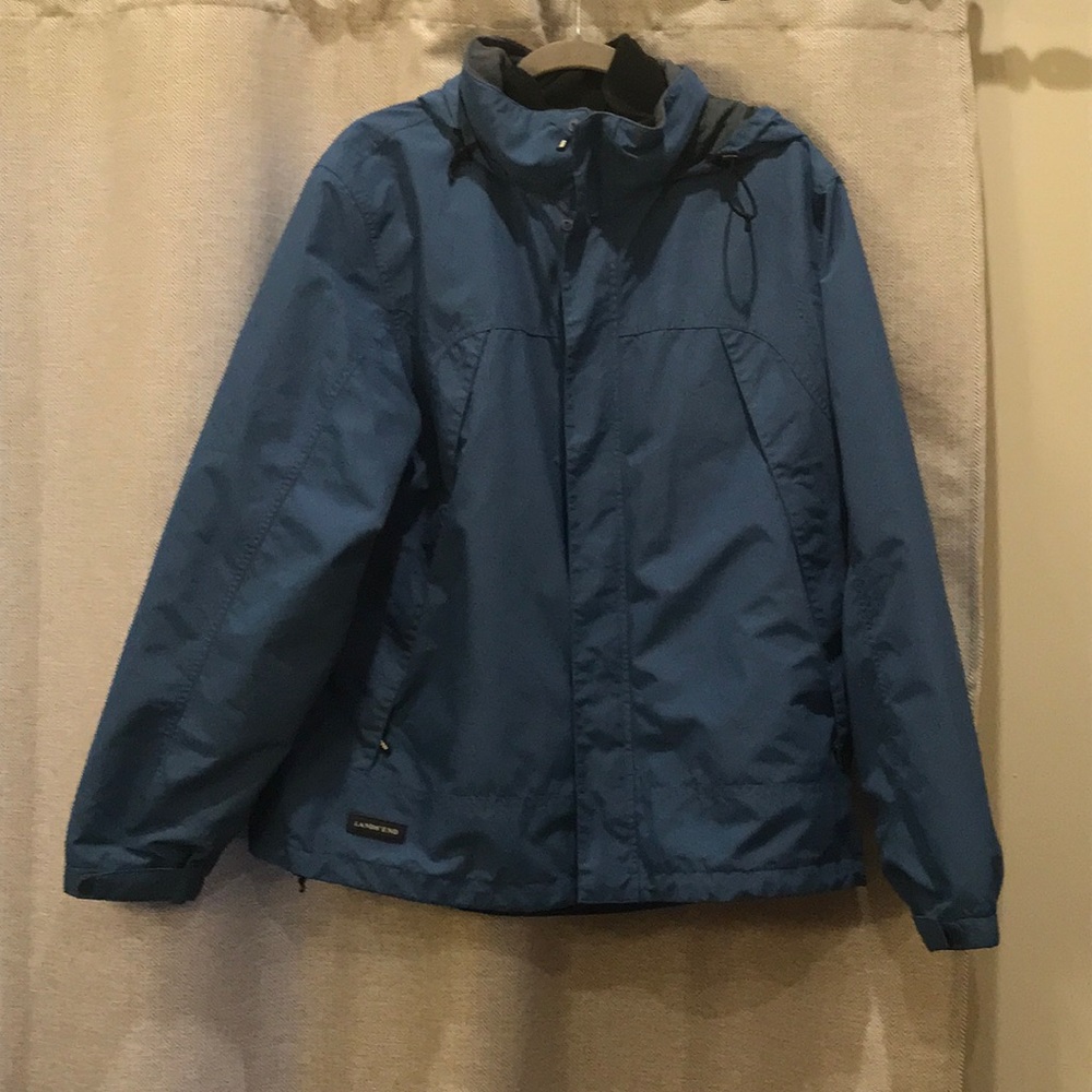 Men’s Lands End fleece lined coat Size L 42-44